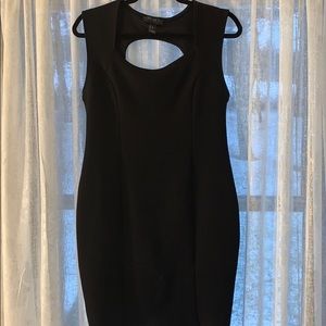 Keyhole Back Black Body-Con Dress